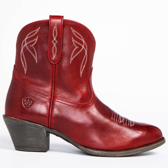ARIAT DARLIN ROSY RED BOOTS - ROUND TOE 
SIZE 11 B - Picture 2 of 13